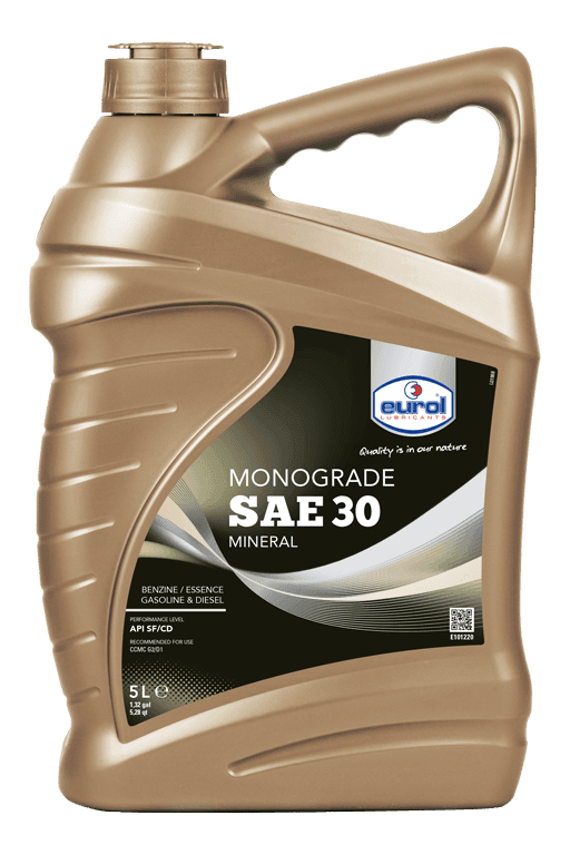 Motorolie auto Eurol Monograde 30 5 Liter Motorolie auto Eurol Monograde 30 5 Liter